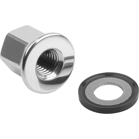 Cap Nut, M4, 316 Stainless Steel, Polished, 9 Mm H